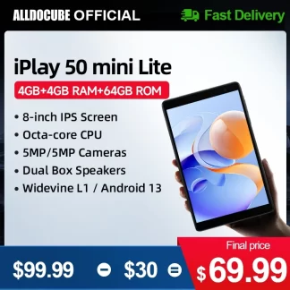 Alldocube Iplay50 Mini Lite Tablet Android 13 8inch Widevine L1 Virtual Memory 4gb 4gb Ram 64gb.webp