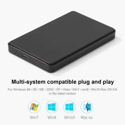 2.5 Inch External HDD Case SATA To USB3.1 Hard Drive Enclosure 6Gbps USB3.0 to Type-C SATA HDD SSD Hard Drive Case for Laptop