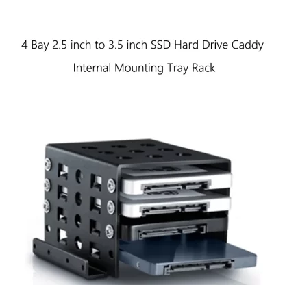 4 Bay 2.5 inch to 3.5 inch SSD Hard Drive Enclosure