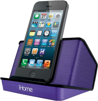 iHome Portable Rechargeable Stereo Speaker System Purple