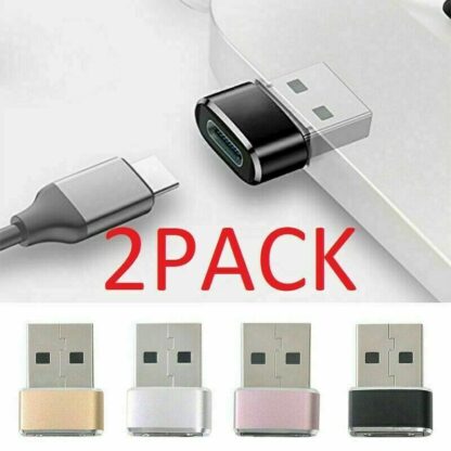 2 PACK USB C 3.1 Type C Female to USB 3.0 Type A Male Port Adapter Converter