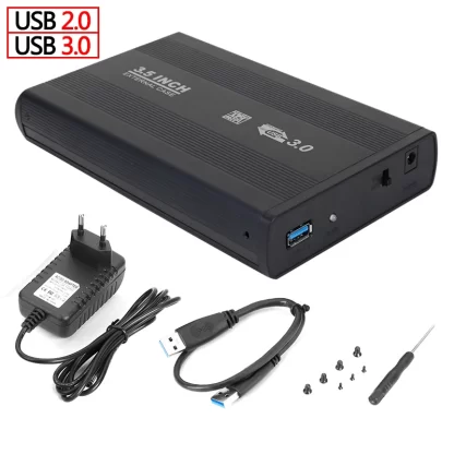 ALLOYSEED 3.5" HDD Case Dock SATA to USB 3.0 2.0 External Hard Drive Enclosure Adapter 3.5" USB3.0 USB2.0 Hard Disk HD SSD Box