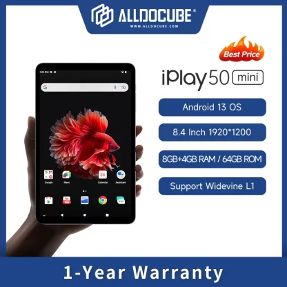 Alldocube iPlay 50 Mini Tablet 8.4inch Tiger T606 Android13 Widevine L1 Virtual Memory 8GB+4GB RAM 64GB/128GB ROM TF 512GB