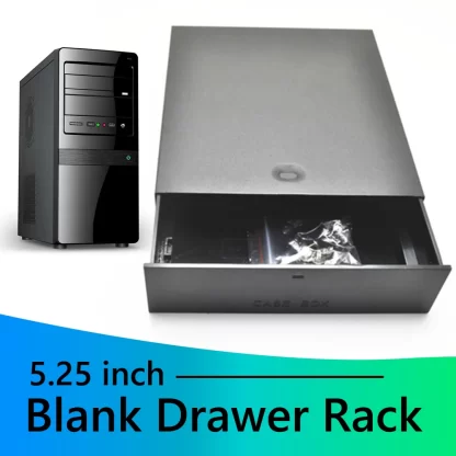 External Enclosure 5.25 inch Hard Drive Mobile Blank Rack Organizer Drawer Tray Storage Box Case for Desktop Computer Accessory