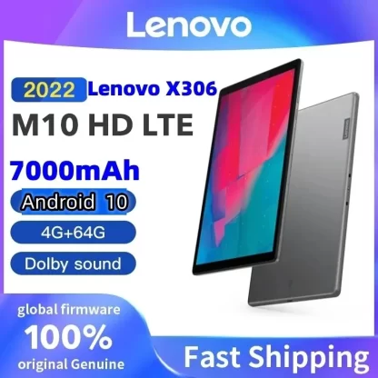 Global Firmware Lenovo Business Tablet M10 HD TB-X306 2nd Gen 10.1-inch 1280*800 Octa-Core 4+64GB LTE 4G Version