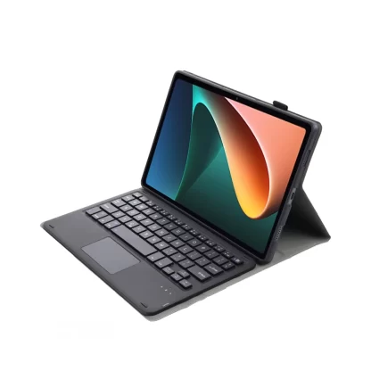 "Ultra-Thin Leather Keyboard Case with Touchpad for Xiaomi Pad 5 Pro - Innovative Split Design Smart Tablet Case"