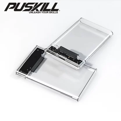 Puskill SATA3 Shell USB 3.1 Interface Suitable for 2.5-inch SATA HD Hard Disk SSD Hard Drive Mobile Enclosure Box