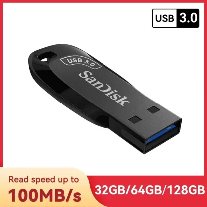 SanDisk USB 3.0 USB Flash Drive CZ410 32GB 64GB 128GB Pen Drive Memory Stick Black U Disk Mini Pendrive Black External Storage