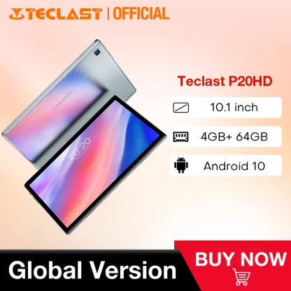 Teclast P20HD 10.1" Android 10 Tablet 1920x1200 SC9863A Octa Core 4GB RAM 64GB ROM 4G Network AI Speed-up Tablets PC Dual Wifi